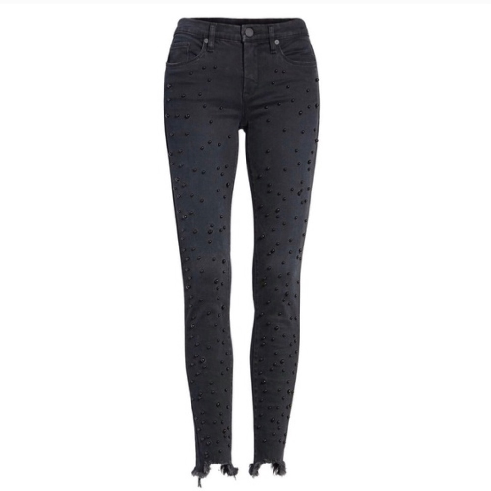 BLANK NYC Faux Pearl Embellished Black Skinny Classique jean size 29